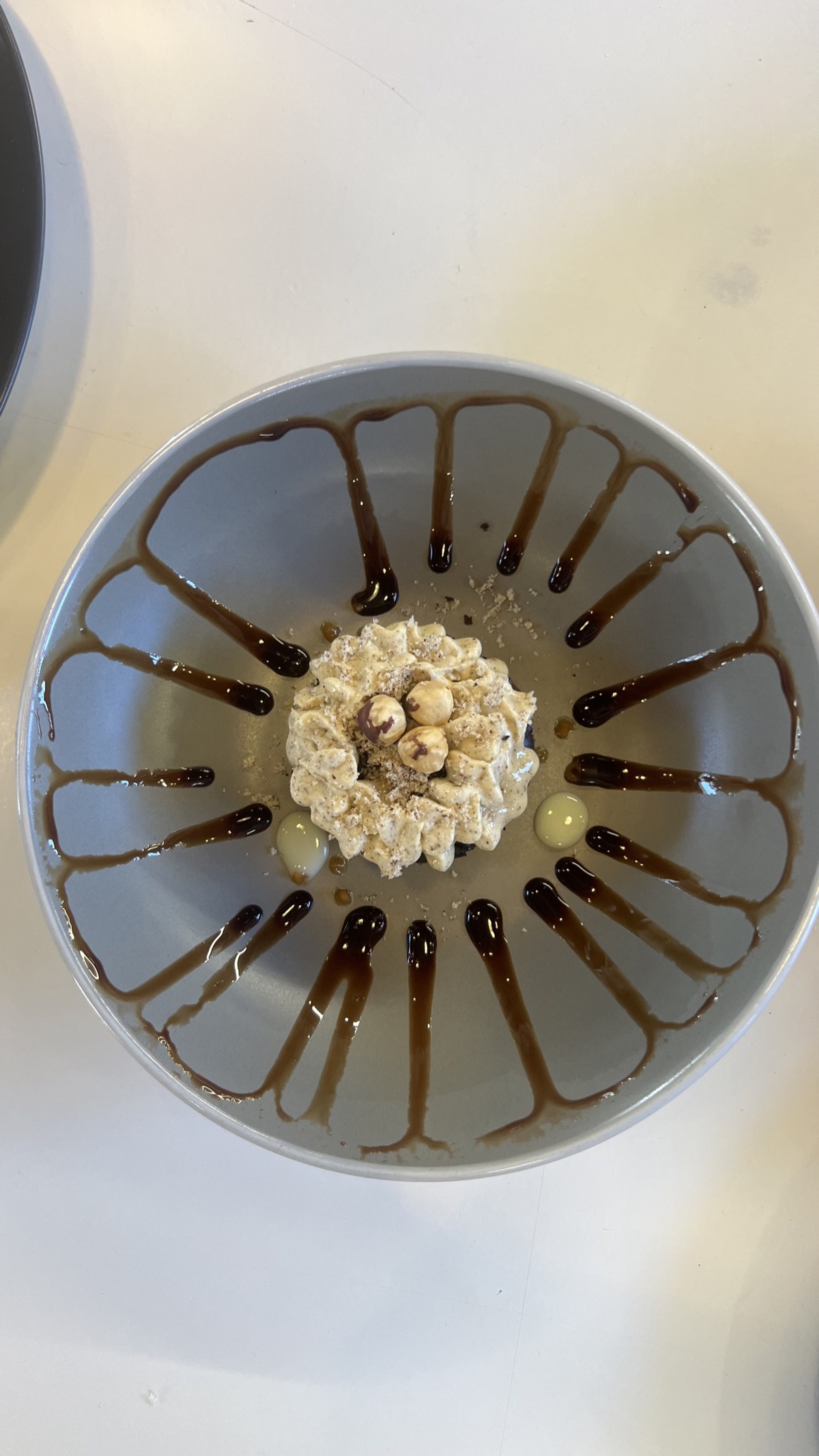 Decorated oatmeal bowl